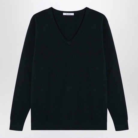 MAX MARA V-Neck Long Sleeve Wool Sweater