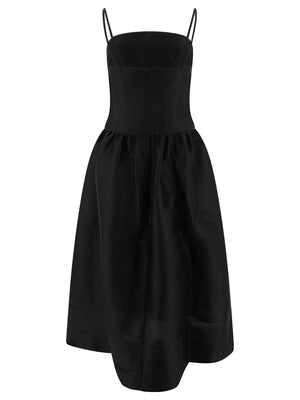 SELF-PORTRAIT Elegant Black Strapless Midi Dress