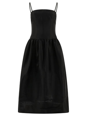 SELF-PORTRAIT Elegant Black Strapless Midi Dress