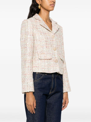 SELF-PORTRAIT Elegant Multicolor Tweed Bouclé Jacket