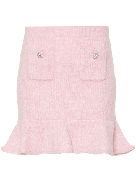 SELF-PORTRAIT Chic Knit Mini Skirt