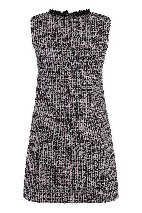 SELF-PORTRAIT Sequin Sparkle Knit Mini Dress with Front Cut-Out