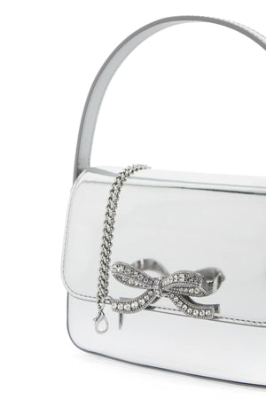 SELF-PORTRAIT Mini Glamour Leather Clutch with Crystal Bow