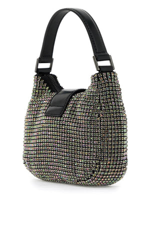 SELF-PORTRAIT Mini Crescent Bow Handbag with Crystals