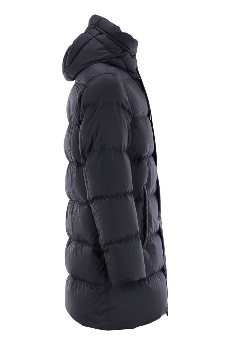 HERNO Luxury Lightweight Down Jacket with Fixed Hood