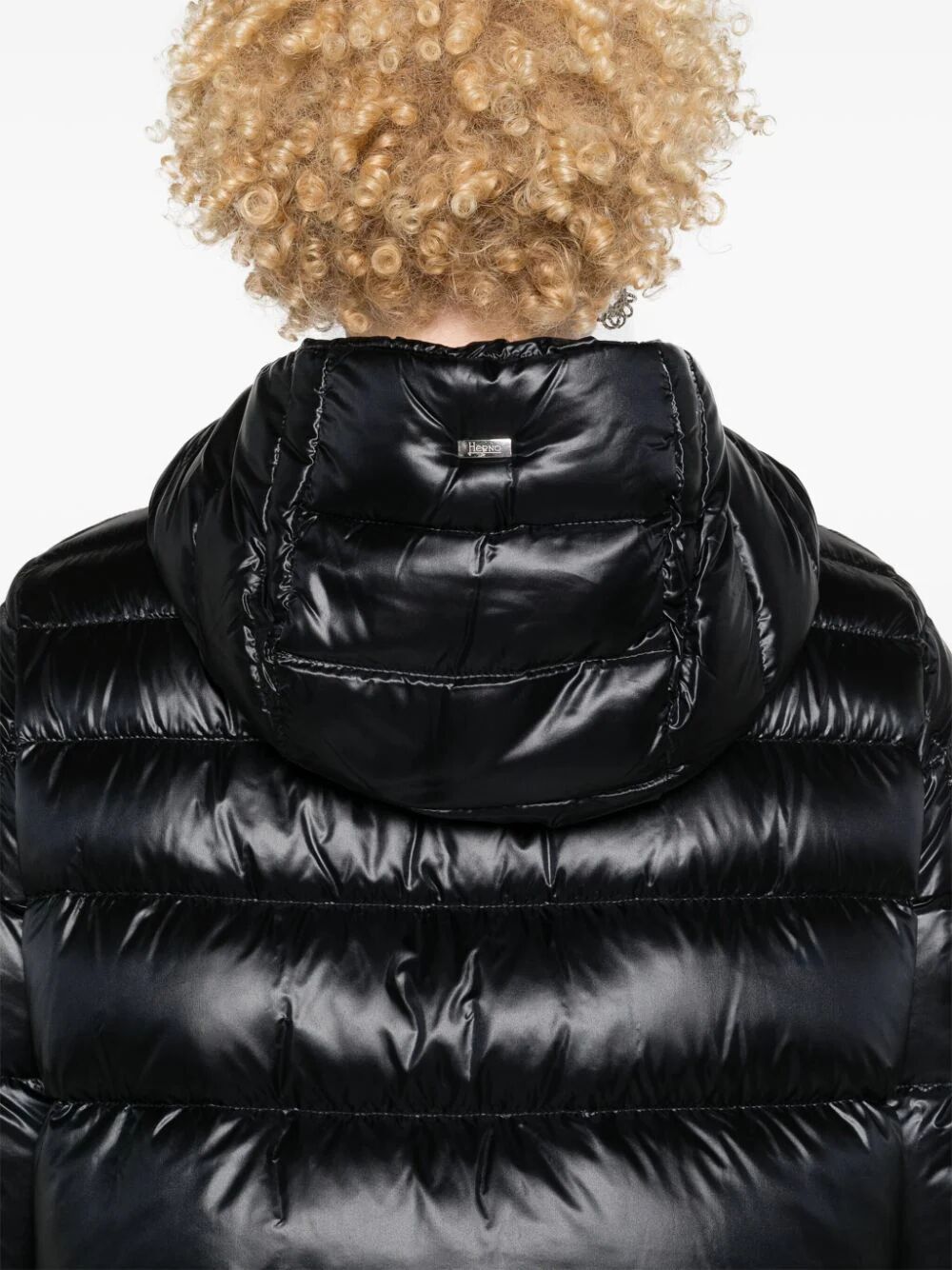 HERNO Luxurious Black Hooded Puffer Jacket