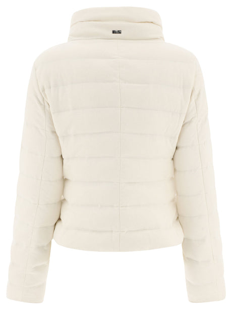 HERNO Elegant Silk and Cashmere Down Jacket