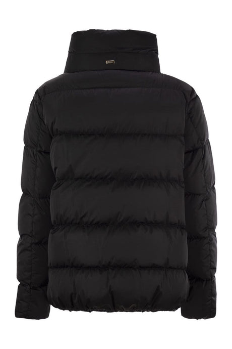 HERNO Chic Ring Collar Down Jacket