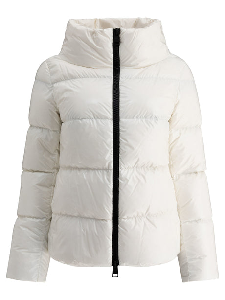 HERNO Glossy Long Sleeve Down Jacket for Women