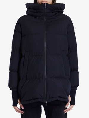 HERNO Chic Black Quilted Down Jacket with Drawstring Hood