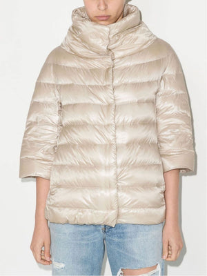 HERNO Elegant High Neck Down Jacket