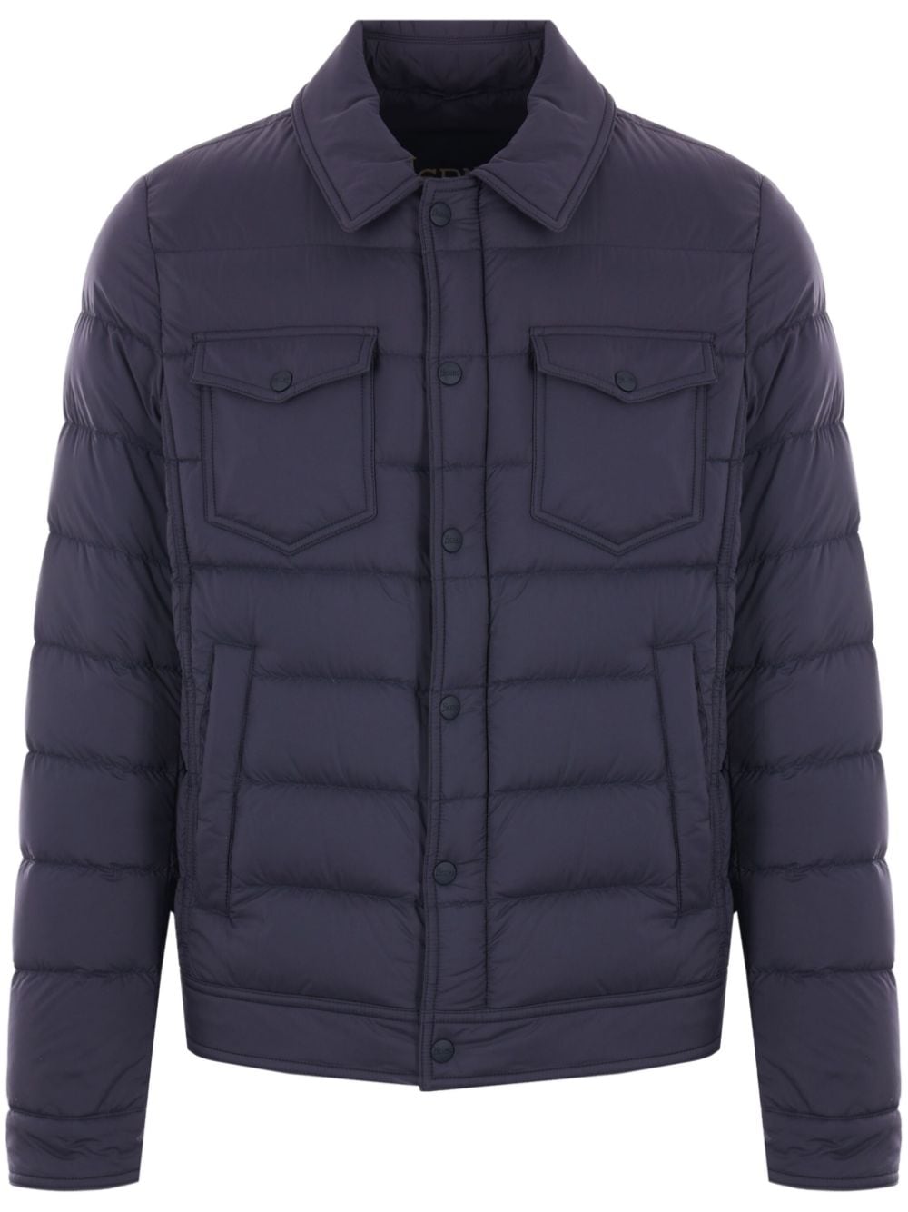 HERNO Navy Blue Quilted Down Jacket