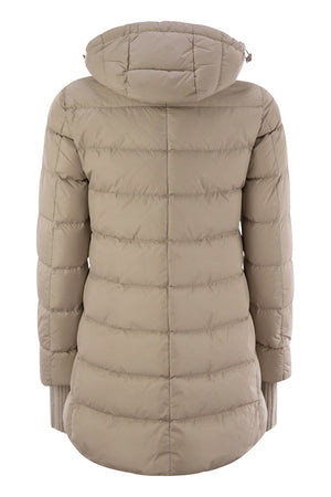 HERNO Women's Midi Down Jacket with Detachable Hood