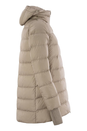 HERNO Women's Midi Down Jacket with Detachable Hood