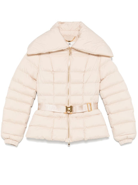 ELISABETTA FRANCHI Belted Short Down Jacket for Women