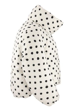 MARNI White Polka Dot Nylon Down Jacket for Women - FW23