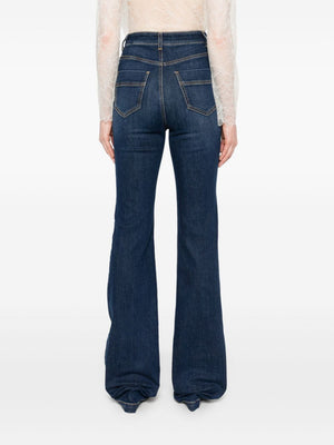 ELISABETTA FRANCHI Wide Leg Dark Denim Jean Pants