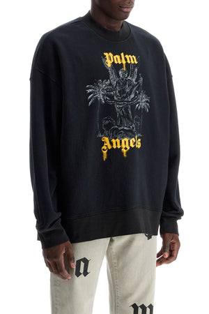 PALM ANGELS Contrast Print Sweatshirt - Comfortable Fit, Size L