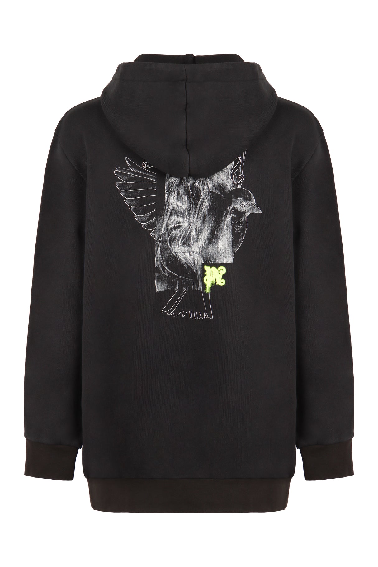 PALM ANGELS Urban Edge Cotton Hoodie with Iconic Back Print