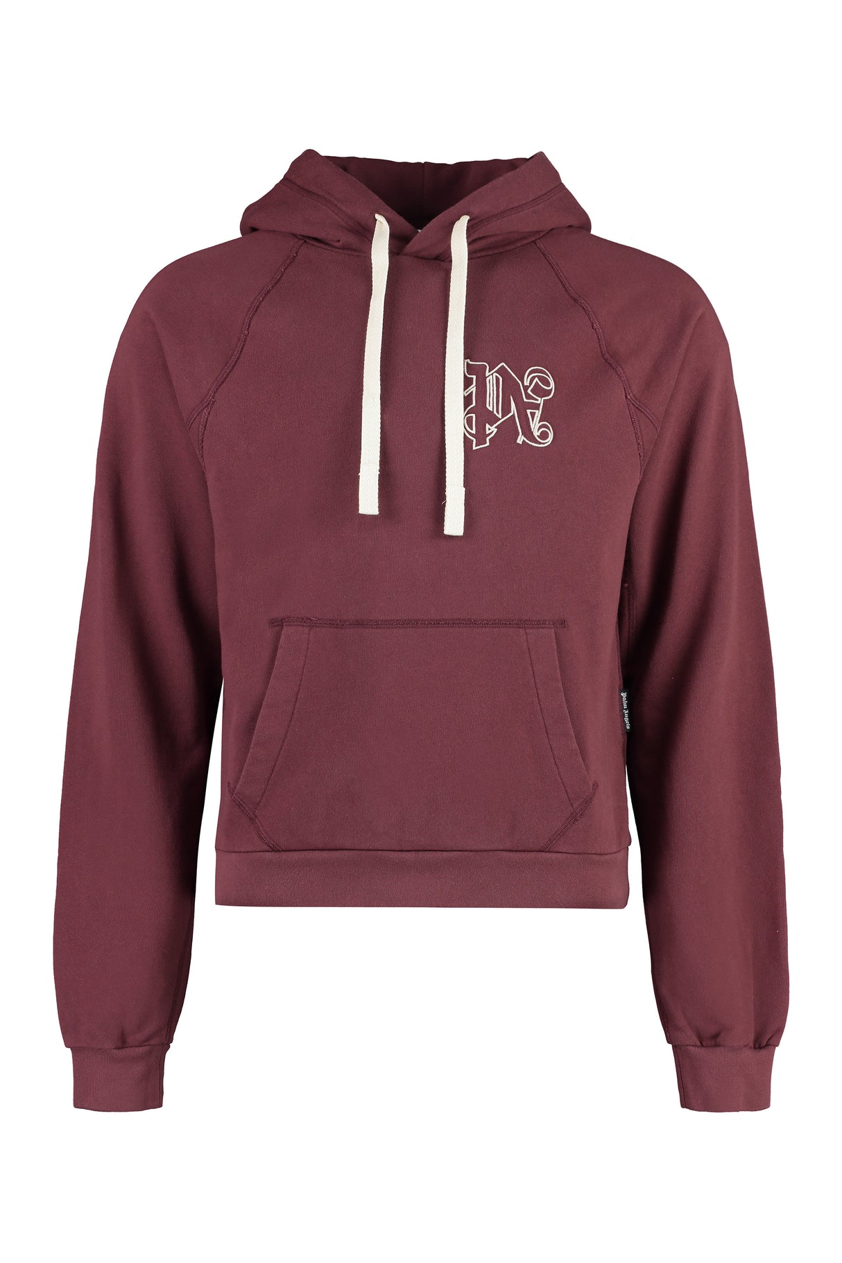 PALM ANGELS Burgundy Cotton Hoodie for Men