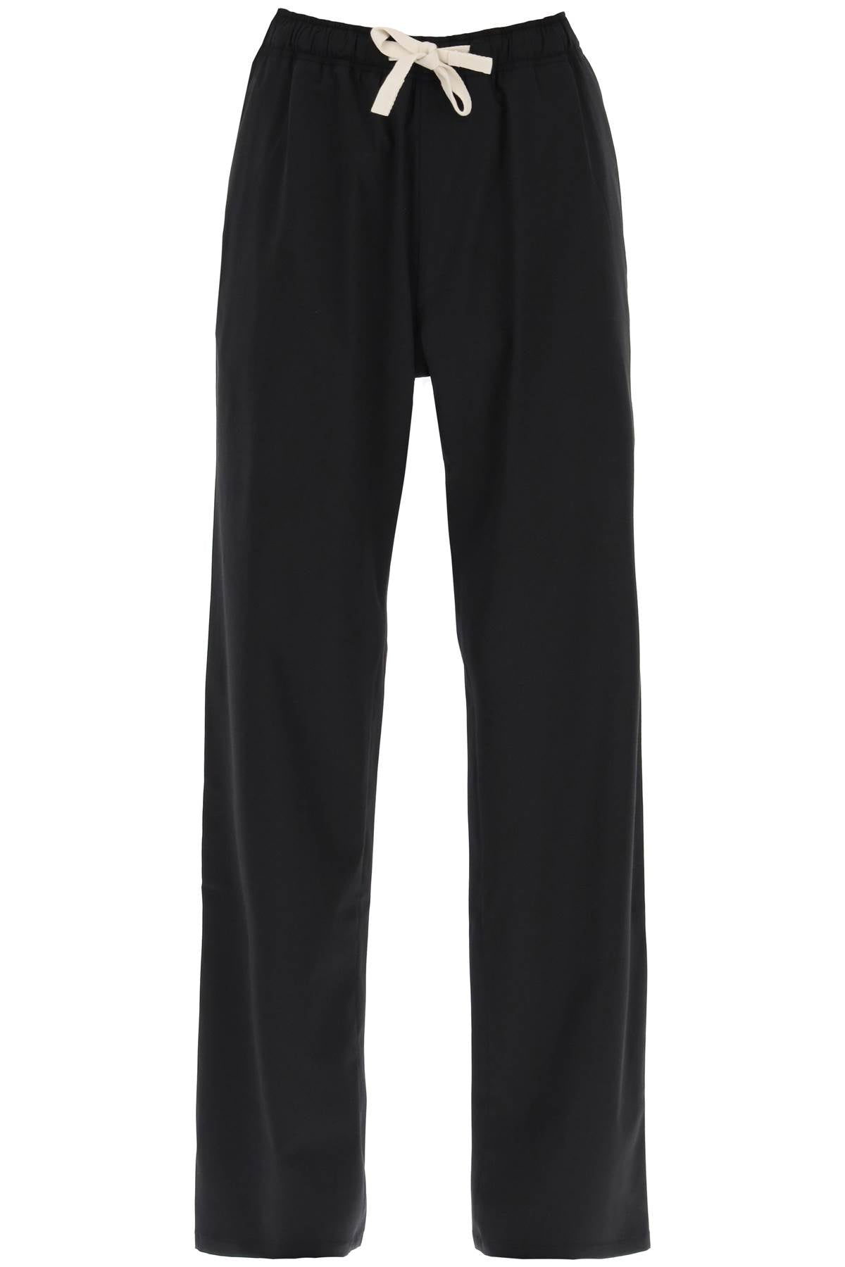 PALM ANGELS Men's Black Wool Blend Trousers for FW23