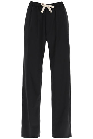 PALM ANGELS Men's Black Wool Blend Trousers for FW23