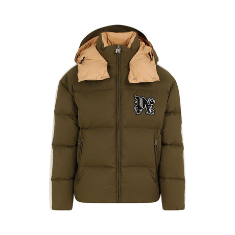 PALM ANGELS Monogrammed Green Track Down Jacket