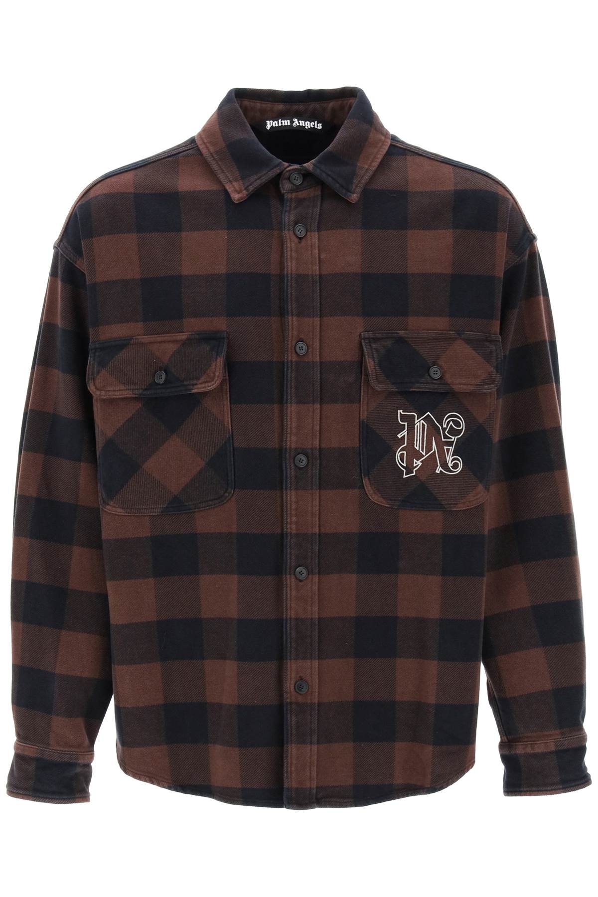 PALM ANGELS Monogram Print Cotton Overshirt