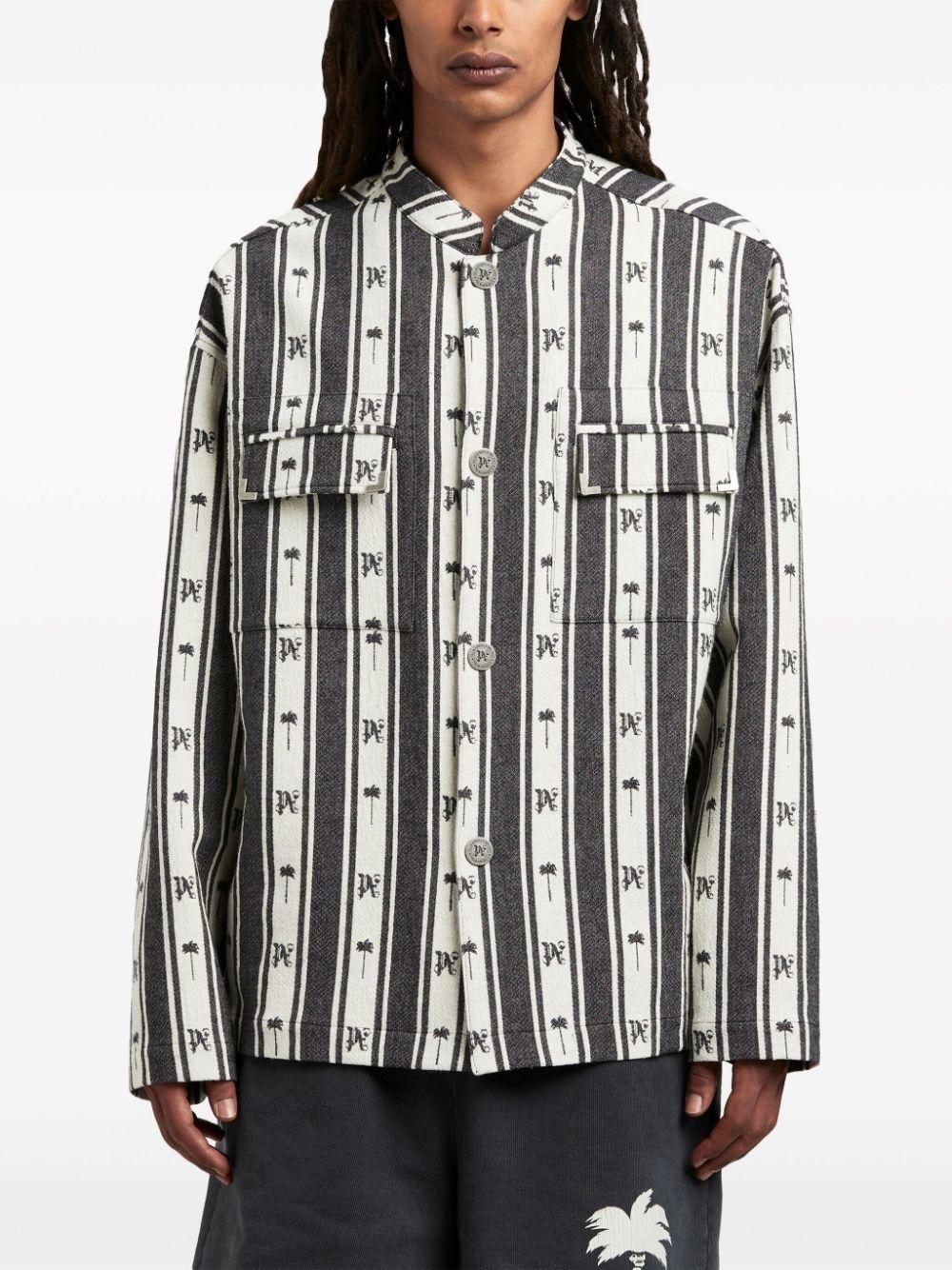 PALM ANGELS Men's Striped Overshirt for SS24 Season