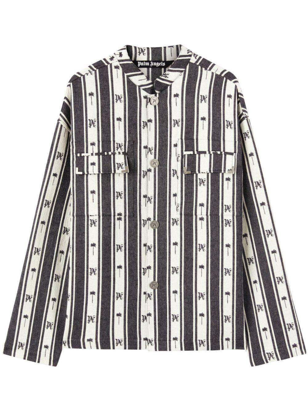 PALM ANGELS Men's Striped Overshirt for SS24 Season