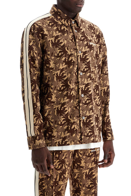 PALM ANGELS Camouflage Track Overshirt - Large Size