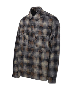 PALM ANGELS Checkered Cotton Blend Casual Shirt