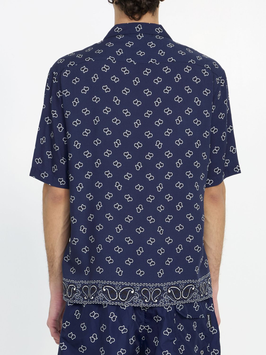 PALM ANGELS Paisley Print Short Sleeved Shirt for Men - SS24