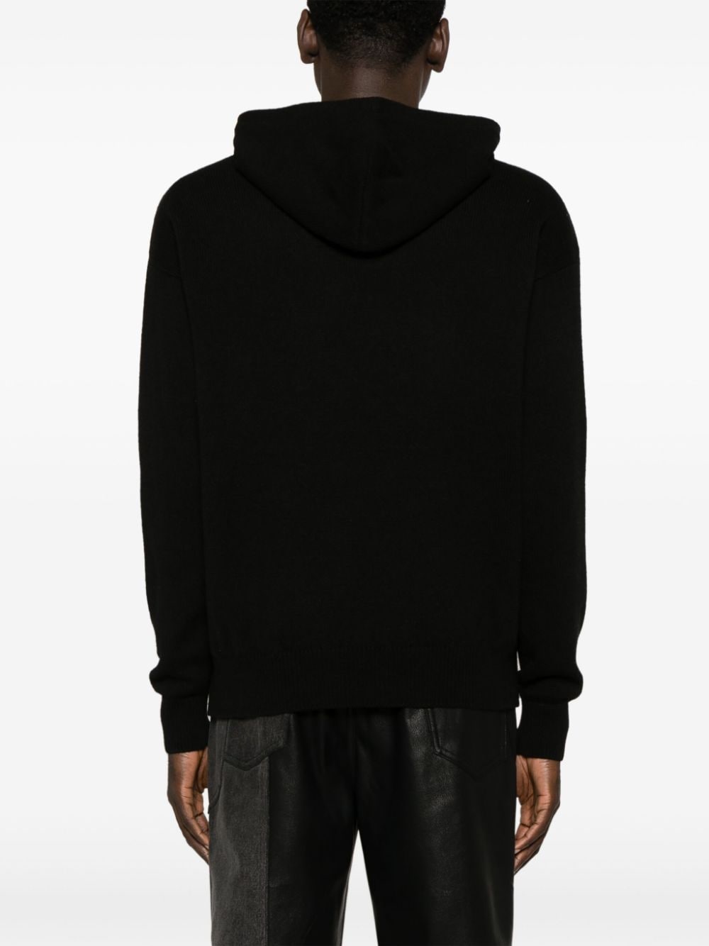 PALM ANGELS Monogram Knit Hoodie for Men - Black, SS24