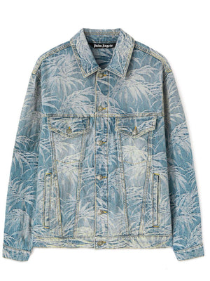 PALM ANGELS Indigo Palms Denim Jacket