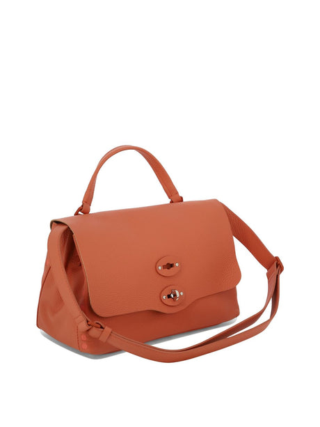 ZANELLATO Sophisticated Orange Leather Handbag for Women - FW24