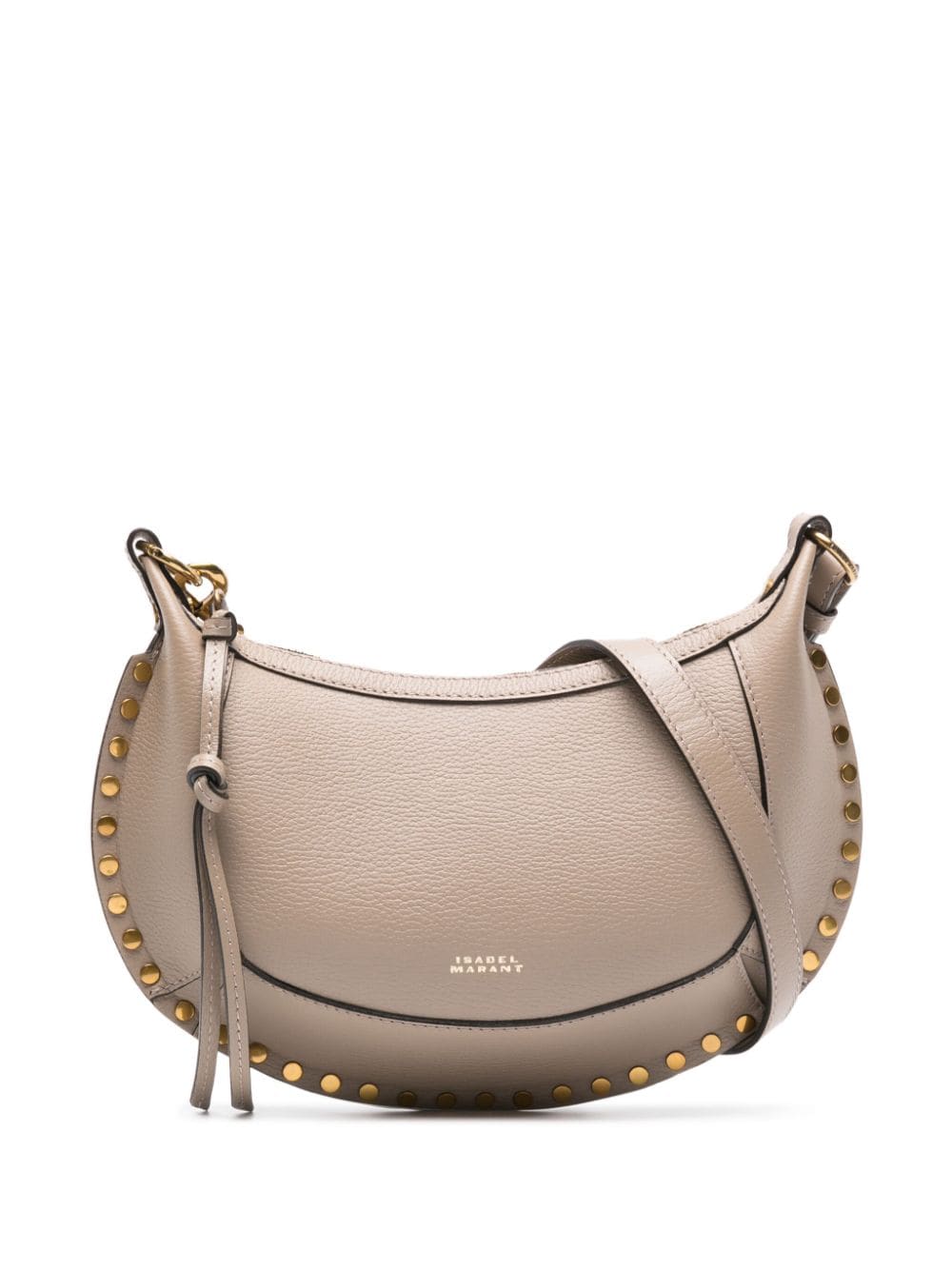 ISABEL MARANT Grained Leather Shoulder Handbag with Gold-Tone Studs for Women