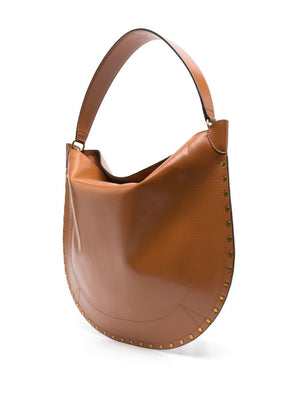 ISABEL MARANT Elegant Cognac Leather Hobo Handbag