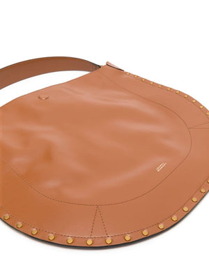 ISABEL MARANT Elegant Cognac Leather Hobo Handbag