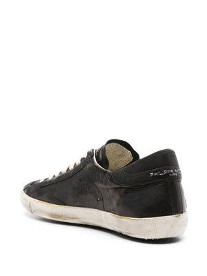 PHILIPPE MODEL PARIS Men's Low Top Leather Sneakers