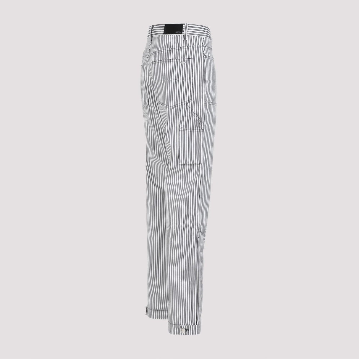 AMIRI Men's Black Cotton Carpenter Pants for SS24