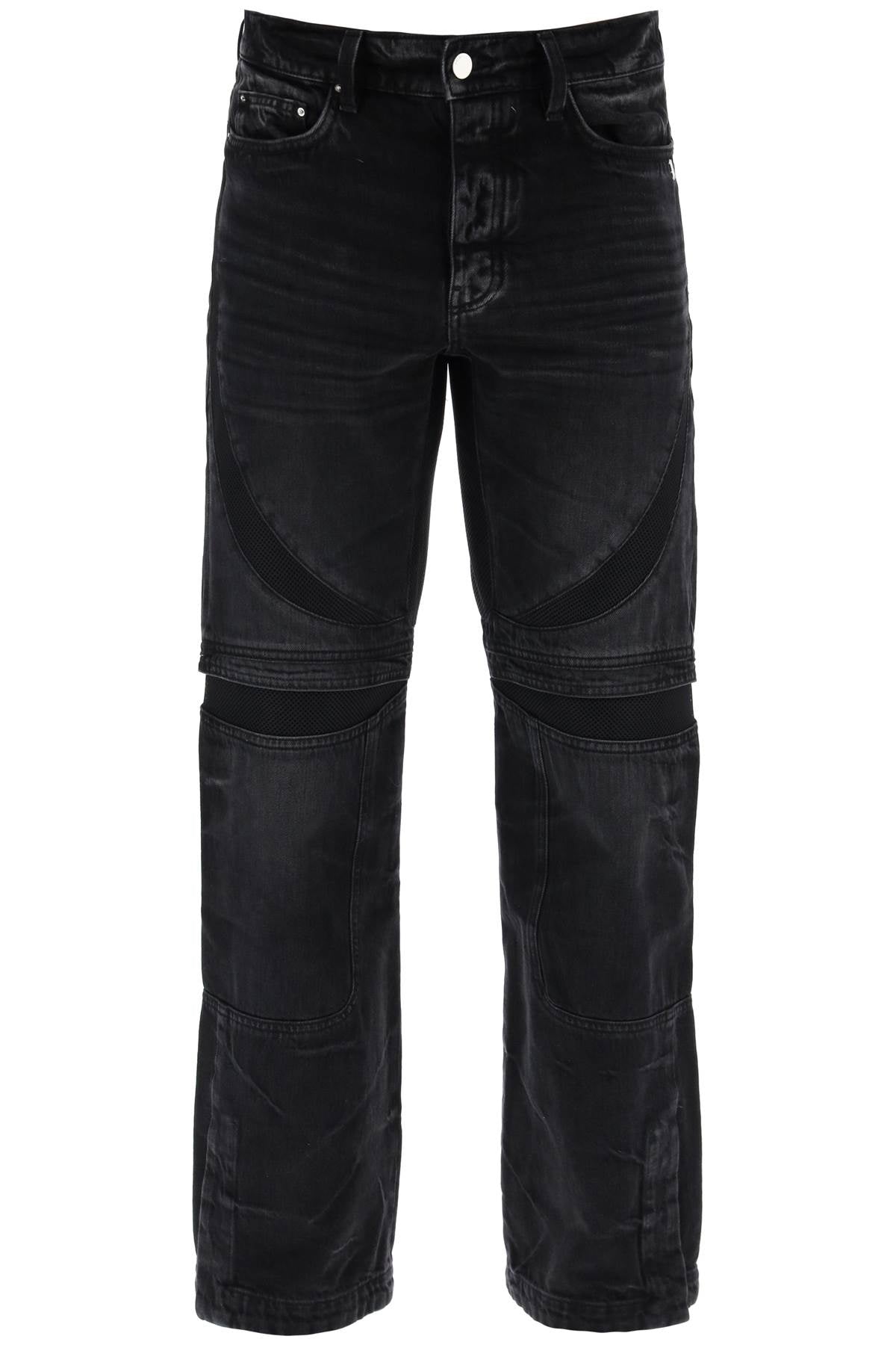 AMIRI Men's Vintage-Washed MX-3 Jeans with Mesh Inserts - Size 31