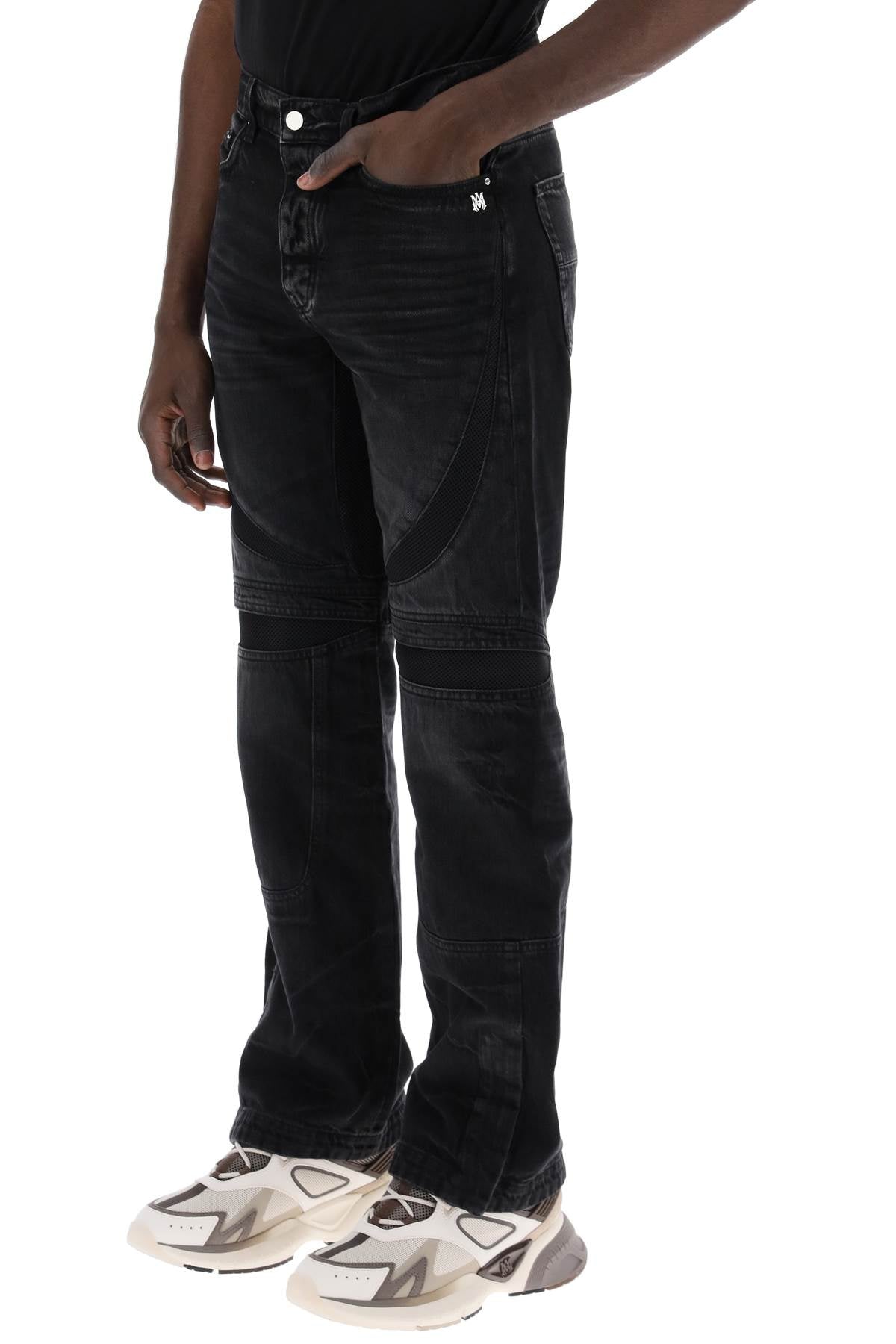 AMIRI Men's Vintage-Washed MX-3 Jeans with Mesh Inserts - Size 31