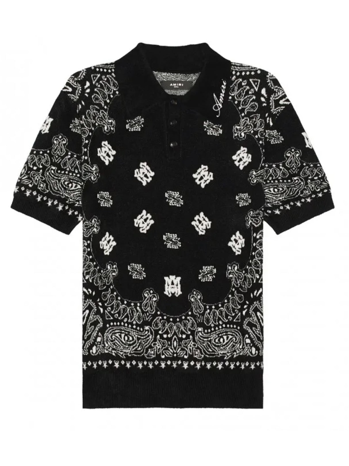 AMIRI Men's Classic Black Polo Shirt - SS24 Collection