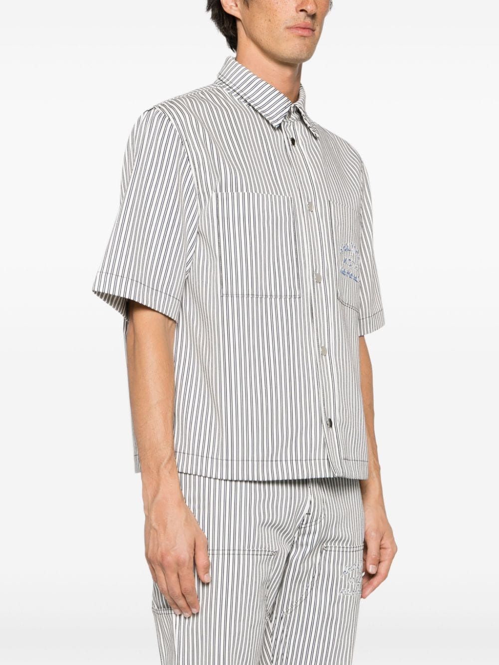 AMIRI Men's Black & White Camp Shirt for SS24