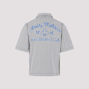 AMIRI Men's Black & White Camp Shirt for SS24