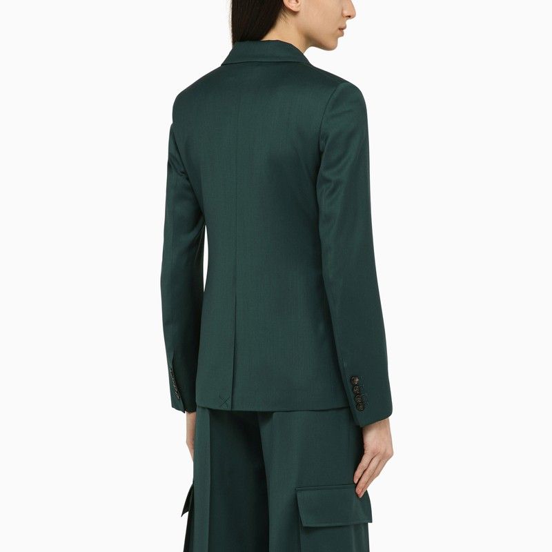 AMIRI Forest Green Wool Double-Breasted Jacket for Women - SS24