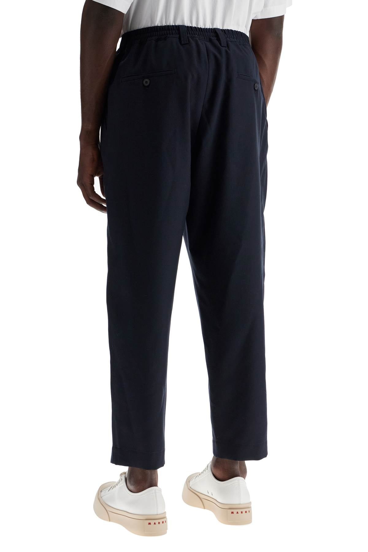 MARNI Elegant Tropical Wool Cropped Pants