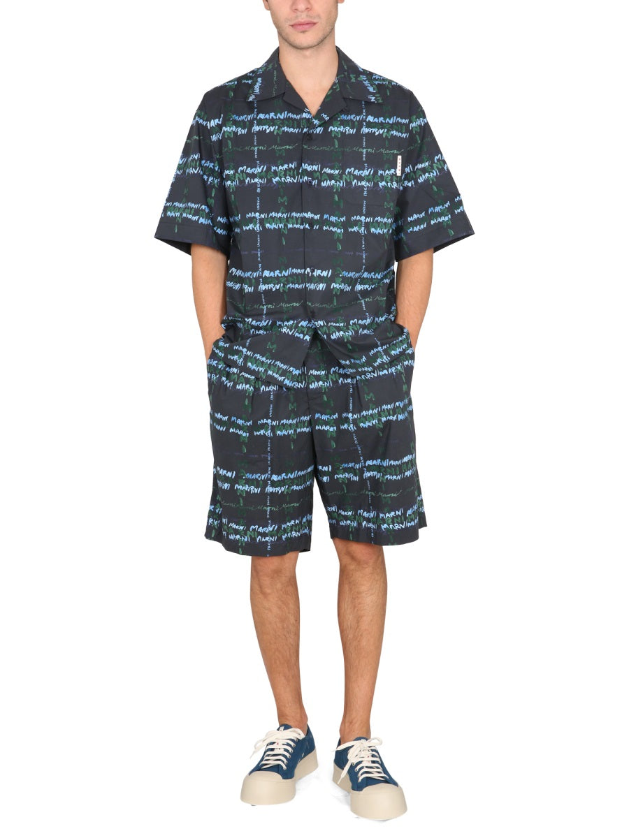 MARNI Logo Print Bermuda Shorts for Men