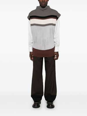 MARNI Colorblock Wool Trousers for Men